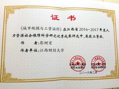 我院教師論文獲江西省人力資源和社會(huì)保障優(yōu)秀成果二等獎(jiǎng)